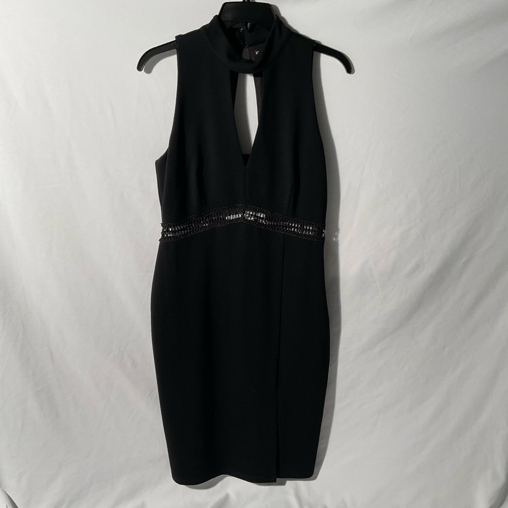 Gianni Bini Black Backless Dress with Sequin Detail